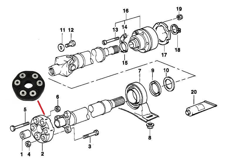 FLANSA CARDAN LA CUTIE PT BMW SERIA 3 ,5, 7 ,X3