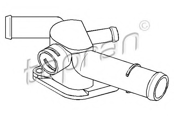 Flansa lichid racire 108 197 TOPRAN pentru Audi A3