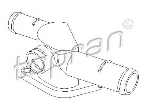 Flansa lichid racire 110 363 TOPRAN pentru Skoda Octavia Skoda Laura Audi A3 Vw Jetta Vw Vento Vw Caddy Vw Touran Vw Golf Vw Rabbit Seat Altea Seat Toledo Vw Passat Seat Leon
