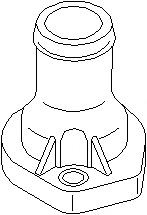 Flansa lichid racire AUDI 90 (8C, B4), AUDI 80 Avant (8C, B4), VW ATLANTIC I (16) - TOPRAN 107 308