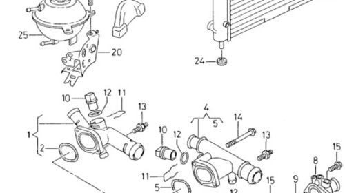 Flansa lichid racire Audi A4 B6 (8E2) Se