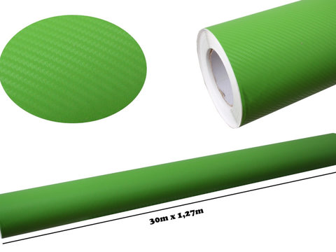 Folie auto carbon 3d texturata verde - colant auto 1.27 / (30M)