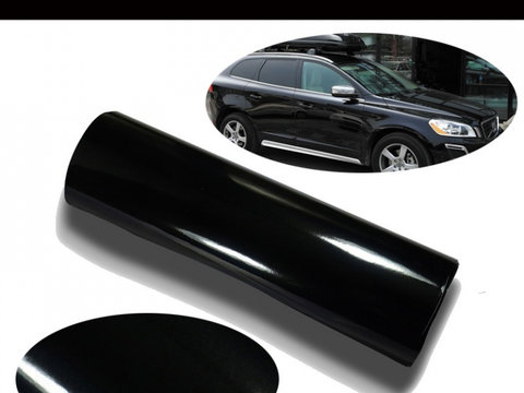 Folie auto PREMIUM negru lucios 1m X 1.52m AL-030816-4
