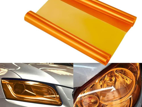 Folie protectie faruri / stopuri auto - Orange (pret/m liniar) AVX-FOL02