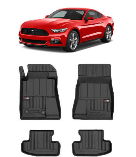 Ford Mustang Din 2016 - Prezent, Coupe , Set Covorase Auto Tip Tavita Premium 3D, din cauciuc 3D426955*1-C1864