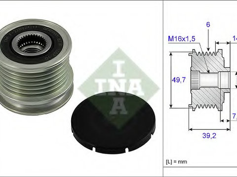 Fulie alternator 535 0015 10 INA pentru Fiat Panda Fiat 500 CitroEn Xm CitroEn Xantia Peugeot 605 Fiat Cinquecento Land rover Range rover Land rover Discovery Fiat Punto Rover 2000-3500 Toyota Cynos Toyota Paseo Mercedes-benz E-class