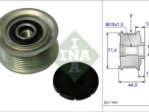 Fulie alternator 535 0055 10 INA pentru Skoda Felicia Skoda Octavia Bmw Seria 5 Mercedes-benz Vario Mercedes-benz Lkln2 Mercedes-benz Atego