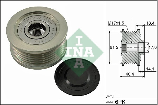 Fulie alternator ~ Alfa romeo 159 2005 2006 2007 2008 2009 2010 2011 ~ 535 0115 10 ~ INA