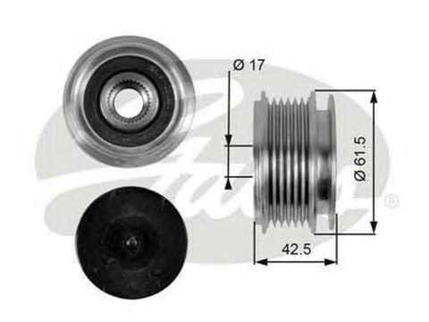 Fulie alternator AUDI A3 8L1 GATES OAP7047