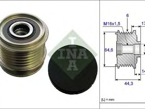 Fulie alternator AUDI A6 Avant 4F5 C6 INA 535013010