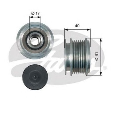 Fulie alternator AUDI TT Roadster 8J9 GATES OAP701