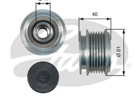 Fulie alternator AUDI TT Roadster 8J9 GATES OAP7013