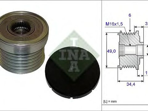 Fulie alternator BMW 6 E63 INA 535018310