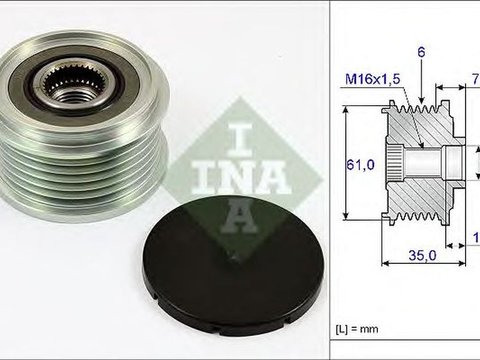 Fulie alternator BMW Z3 E36 INA 535002210