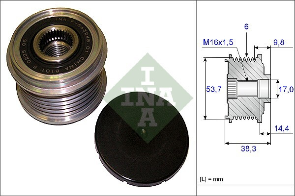 Fulie alternator # Chevrolet Aveo 2011 2012 2013 2014 2015 2016 2017 2018 2019 2020 2021 2022 2023 2024 2025 # 535 0203 10 # INA