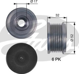 Fulie, alternator CITROËN C5 III (RD_), Sedan, 02