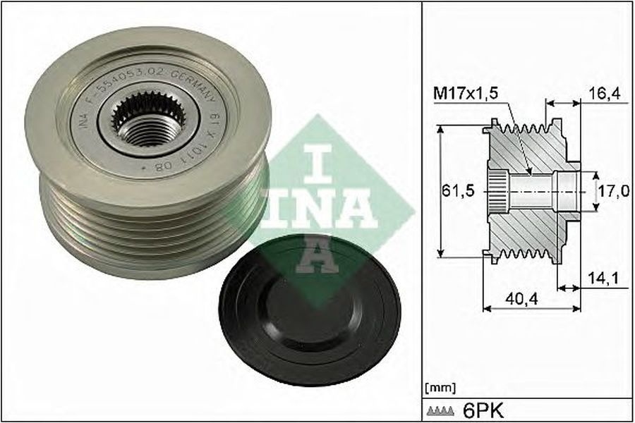 Fulie alternator FIAT CROMA 194 INA 535011510