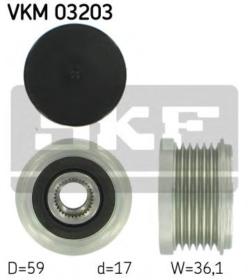 Fulie alternator FIAT DUCATO platou / sasiu (250, 290) (2006 - 2016) SKF VKM 03203