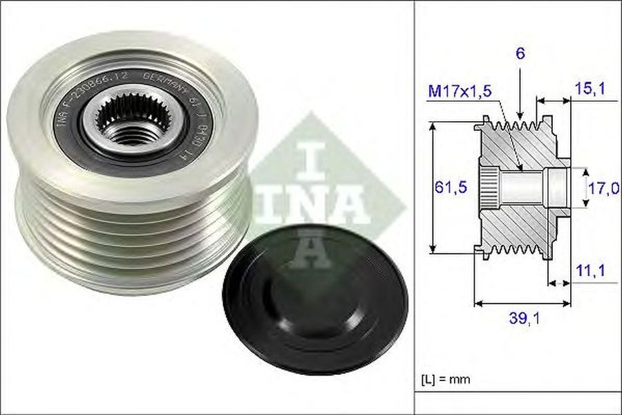 Fulie alternator FIAT MAREA Weekend 185 INA 535014