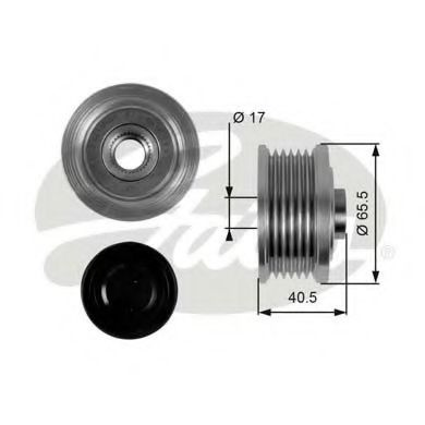 Fulie alternator FIAT STRADA pick-up (178E) (1998 - 2016) GATES OAP7032