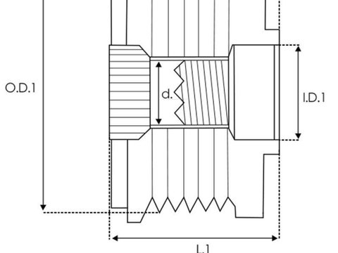 Fulie, alternator FORD TRANSIT CUSTOM V362 (FY, FZ) Van, 04.2012 - AS-PL AFP0027(BOSCH)