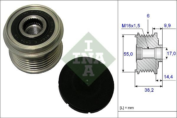 Fulie alternator HYUNDAI SANTA FÉ II CM INA 535 0216 10