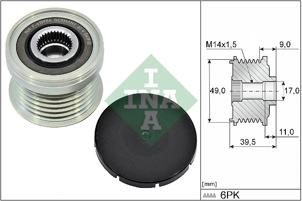Fulie alternator INA FORD ECOSPORT 2013-2025 - 535 0361 10
