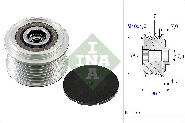 Fulie alternator INA NISSAN INTERSTAR bus (X70) 2003-2008 - 535 0053 10