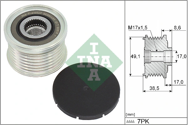 Fulie alternator INA NISSAN MICRA V (K14) 2016-2025 - 535 0344 10