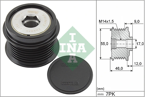 Fulie alternator INA TOYOTA BLADE (_E15_) 2006-201