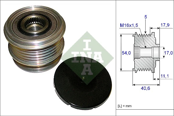 Fulie alternator INA VOLVO V60 I caroserie inchisa/combi (155) 2013-2015 - 535 0121 10