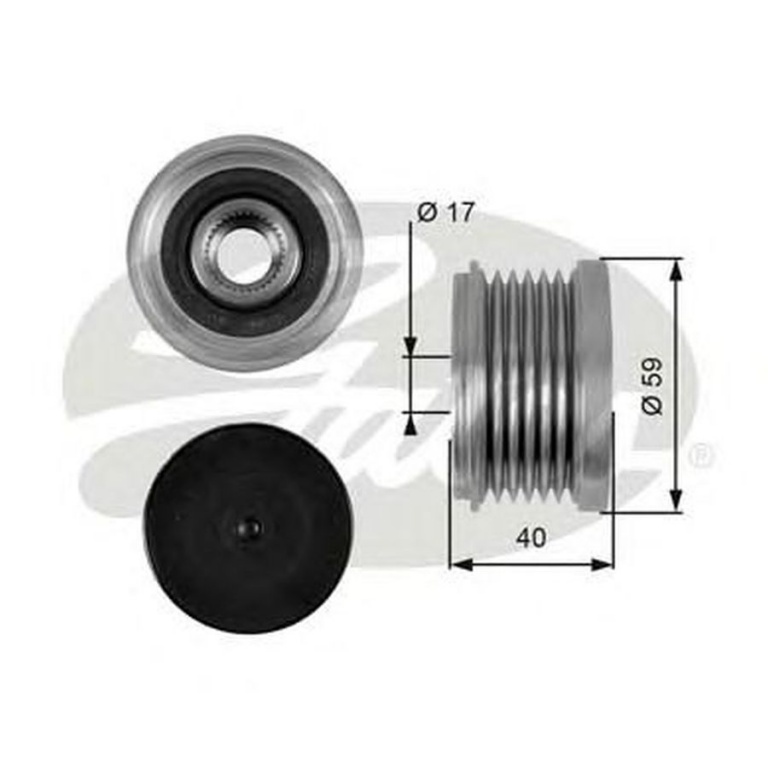 Fulie alternator IVECO DAILY IV platou sasiu GATES