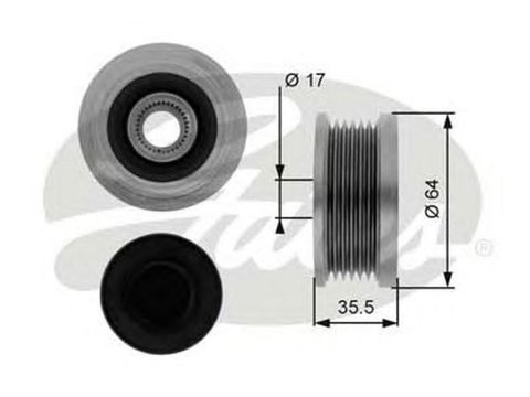 Fulie alternator KIA CERATO LD GATES OAP7073