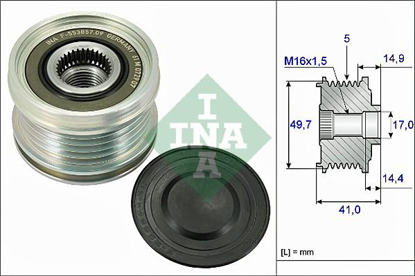 Fulie alternator MERCEDES-BENZ A-CLASS W168 INA 53