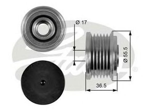 Fulie alternator MERCEDES-BENZ C-CLASS T-Model S203 GATES OAP7049