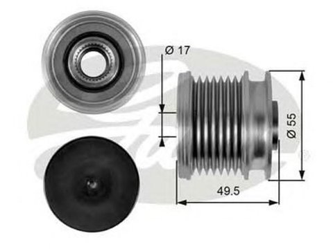 Fulie alternator MERCEDES-BENZ C-CLASS T-Model S203 GATES OAP7086