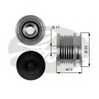 Fulie alternator MERCEDES VIANO (W639) (2003 - 2016) GATES OAP7057