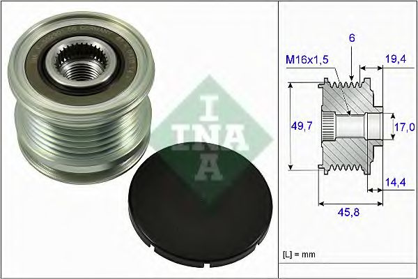 Fulie alternator MERCEDES VITO Tourer (W447) (2014 - 2016) INA 535 0168 10