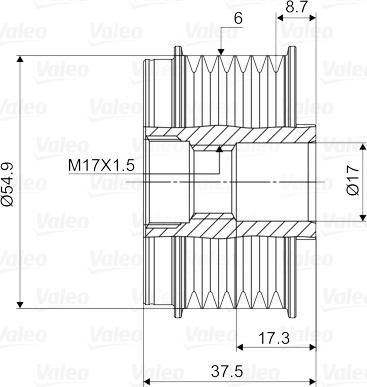 Fulie alternator MITSUBISHI ASX GAW VALEO 588087