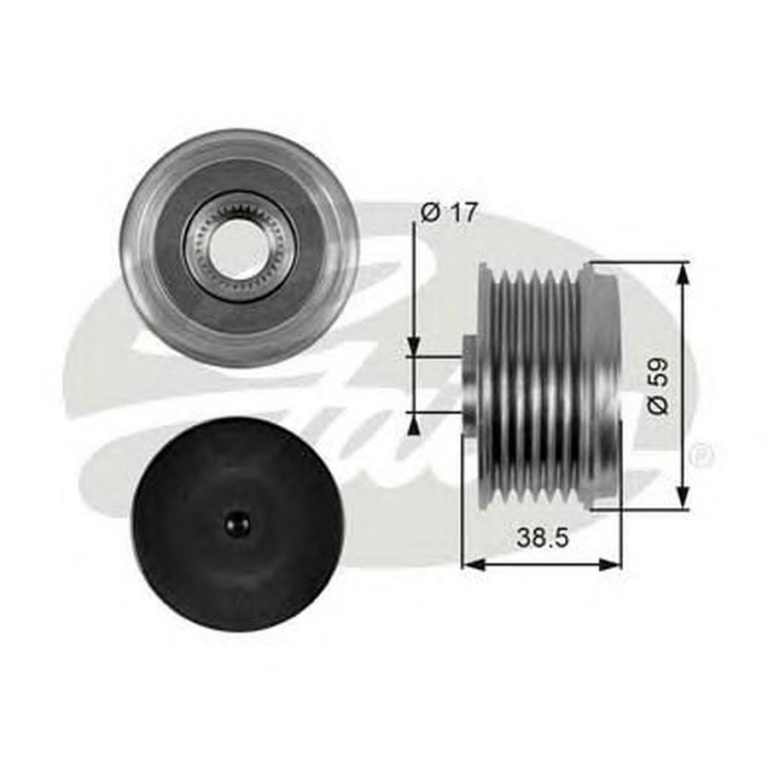 Fulie alternator MITSUBISHI LANCER limuzina CY Z A GATES OAP7063