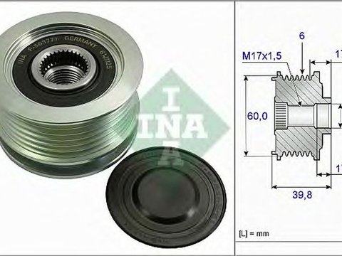 Fulie alternator MITSUBISHI OUTLANDER II CW W INA 535026710