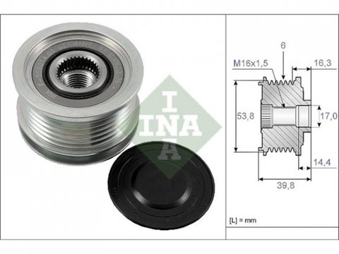 Fulie alternator Mitsubishi OUTLANDER II (CW_W) 2006-2012 #2 2604130