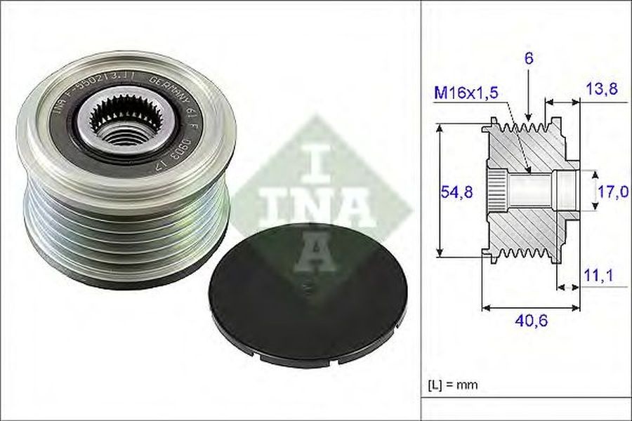 Fulie alternator NISSAN JUKE F15 INA 535010210