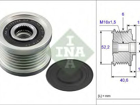 Fulie alternator NISSAN X-TRAIL (T31) (2007 - 2013) INA 535 0044 10