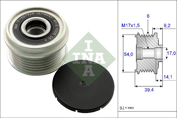 FULIE ALTERNATOR ~ OPEL AGILA (A) (H00) 1.3 CDTI (F68) 70cp 2003 2004 2005 2006 2007 ~ 535 0151 10 ~ INA