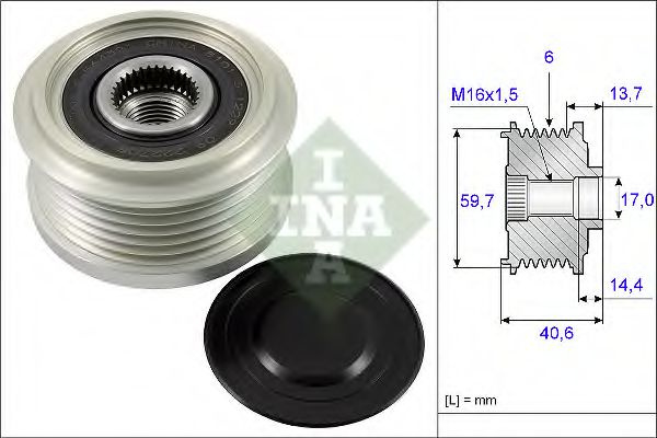 Fulie alternator OPEL ASTRA J limuzina (2012 - 201