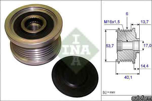 Fulie alternator OPEL ASTRA J Sports Tourer INA 535 0202 10