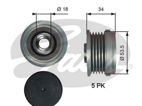 Fulie alternator OPEL INSIGNIA GATES OAP7202