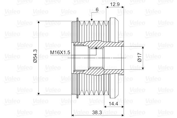 Fulie alternator ~ Peugeot 407 2004 2005