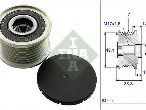 Fulie alternator RENAULT KADJAR (2015 - 2016) INA 535 0153 10